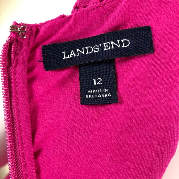 Lands End  Dress Lace Hot Pink Shift Style size 12 - Picture 4 of 4